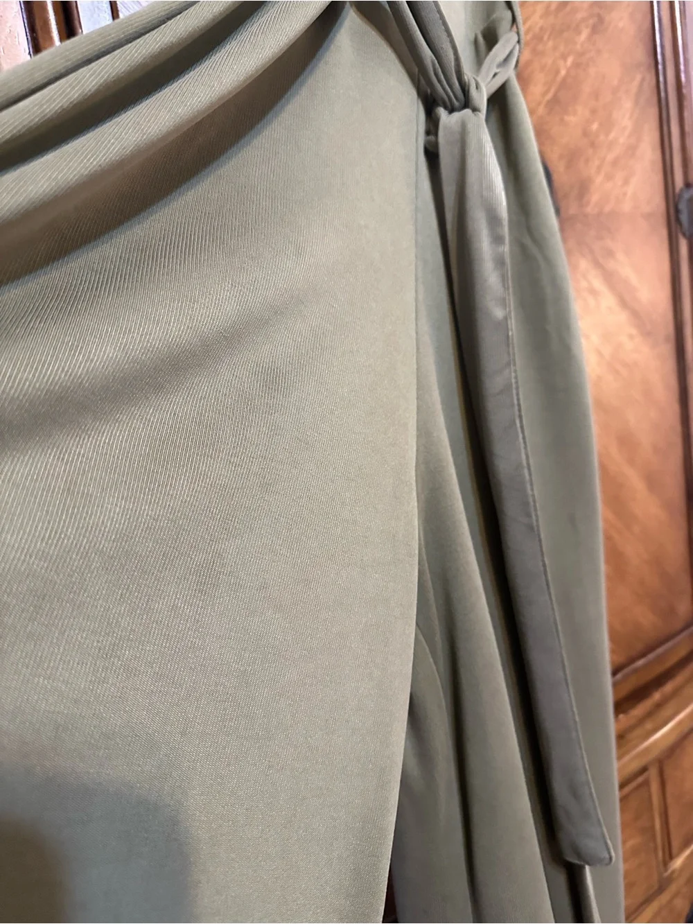 Topshop Olive Green Sleeveless Wide Leg Tie Waist Jumpsuit US 10 - Picture 14 of 14